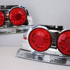 Clear Red LED Tail Lights Fit For Nissan Skyline R33 GTR GTST Coupe 1995-1998
