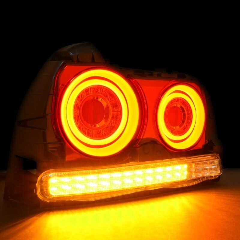 78 Works Fiber Ring LED Taillights Fit For Nissan Skyline R34 4D Sedan HR34 ER34 ENR34 1998-2002 - image 7