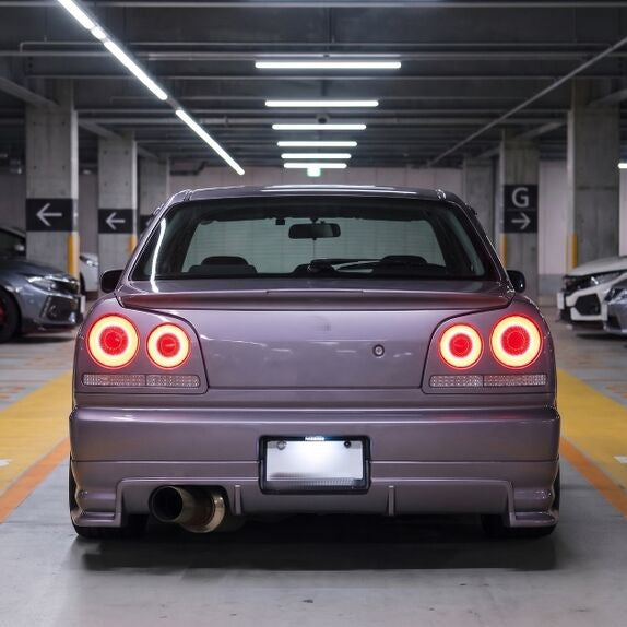 78 Works Fiber Ring LED Taillights Fit For Nissan Skyline R34 4D Sedan HR34 ER34 ENR34 1998-2002 - image 12