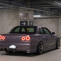 78 Works Fiber Ring LED Taillights Fit For Nissan Skyline R34 4D Sedan HR34 ER34 ENR34 1998-2002 - image 13