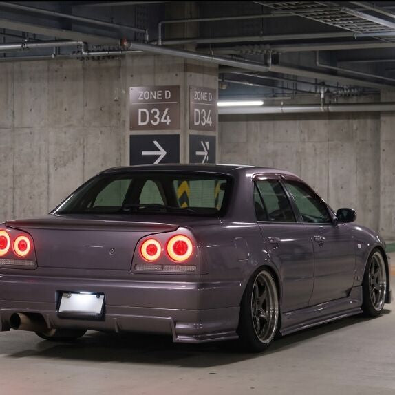 78 Works Fiber Ring LED Taillights Fit For Nissan Skyline R34 4D Sedan HR34 ER34 ENR34 1998-2002 - image 13