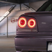 78 Works Fiber Ring LED Taillights Fit For Nissan Skyline R34 4D Sedan HR34 ER34 ENR34 1998-2002 - image 14