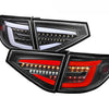 Spec D Black 3D LED Tail Light Dynamic Signal Fit For Subaru Impreza G3 WRX RS STI Hatchback