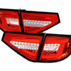 Spec D Clear Red 3D LED Tail Light Dynamic Signal Fit For Subaru Impreza G3 WRX RS STI Hatchback
