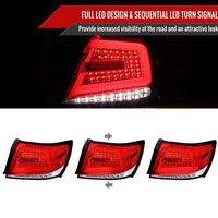 Spec D Clear Red LED Taillights Fit For Subaru Impreza WRX STI G3 4D 2008-2013 - image 4