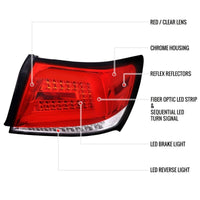 Spec D Clear Red LED Taillights Fit For Subaru Impreza WRX STI G3 4D 2008-2013 - image 11