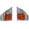2 x Front Indicator Turn Signal Chrom Fit For Toyota Landcruiser 78/79 Series 1999-2007