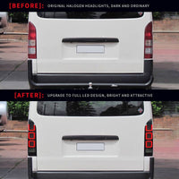 Smoke Black V3 3D Full LED Tail Lights Fit For Toyota Hiace Van 2004-2020 - image 4
