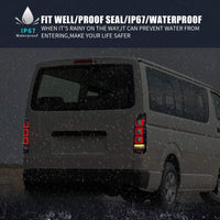 Smoke Black V3 3D Full LED Tail Lights Fit For Toyota Hiace Van 2004-2020 - image 7