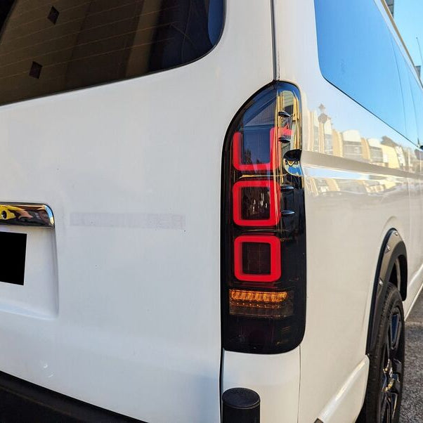 Smoke Black V3 3D Full LED Tail Lights Fit For Toyota Hiace Van 2004-2020 - image 8