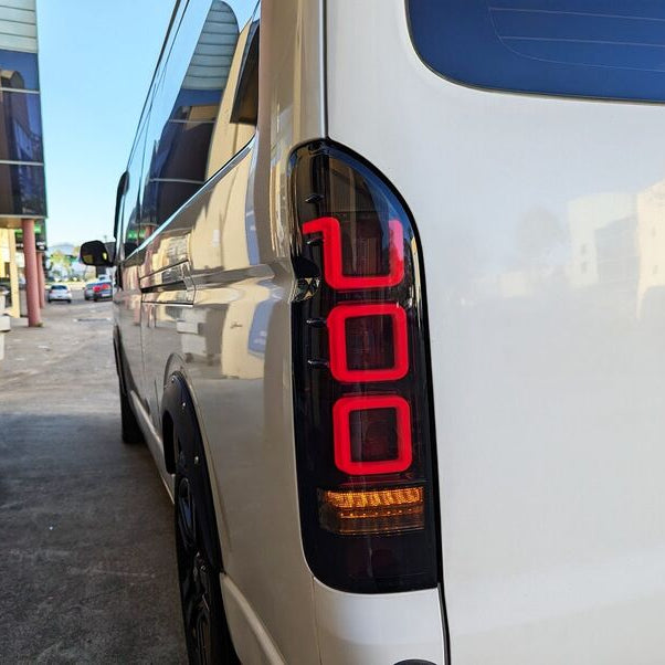 Smoke Black V3 3D Full LED Tail Lights Fit For Toyota Hiace Van 2004-2020 - image 10