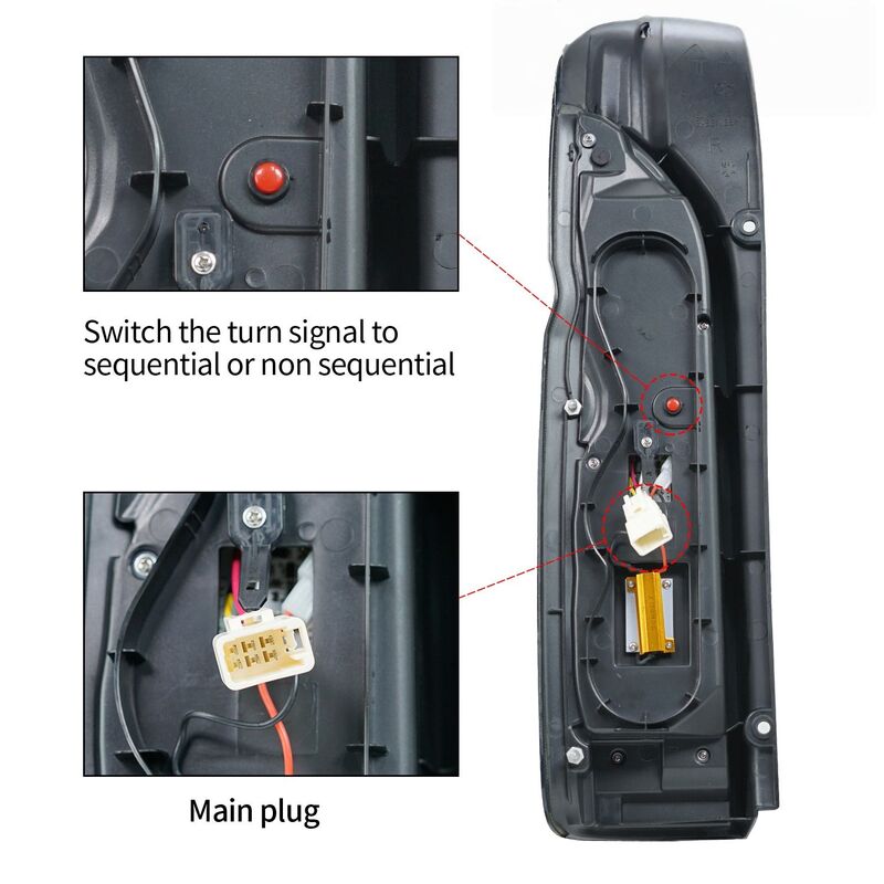 Smoke Black V3 3D Full LED Tail Lights Fit For Toyota Hiace Van 2004-2020 - image 13