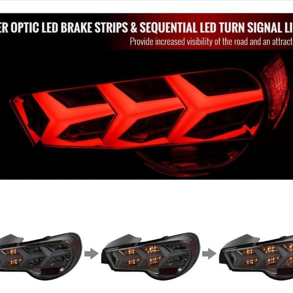 Smoke Lambo Style LED Taillights Fit For Toyota 86 Subaru BRZ ZN6 2012-2021 - image 12