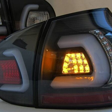 Black 3D V2 Full LED Tail Lights Fit For Volkswagen VW Golf V GTI TDI 2003-2008 - image 4
