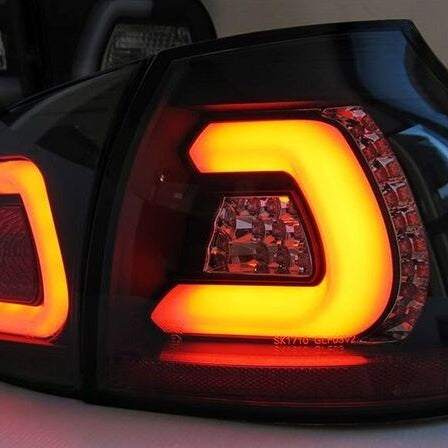 Black 3D V2 Full LED Tail Lights Fit For Volkswagen VW Golf V GTI TDI 2003-2008 - image 6