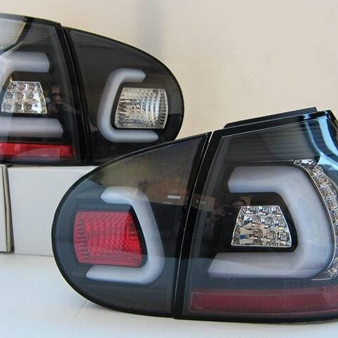 Black 3D V2 Full LED Tail Lights Fit For Volkswagen VW Golf V GTI TDI 2003-2008 - image 7