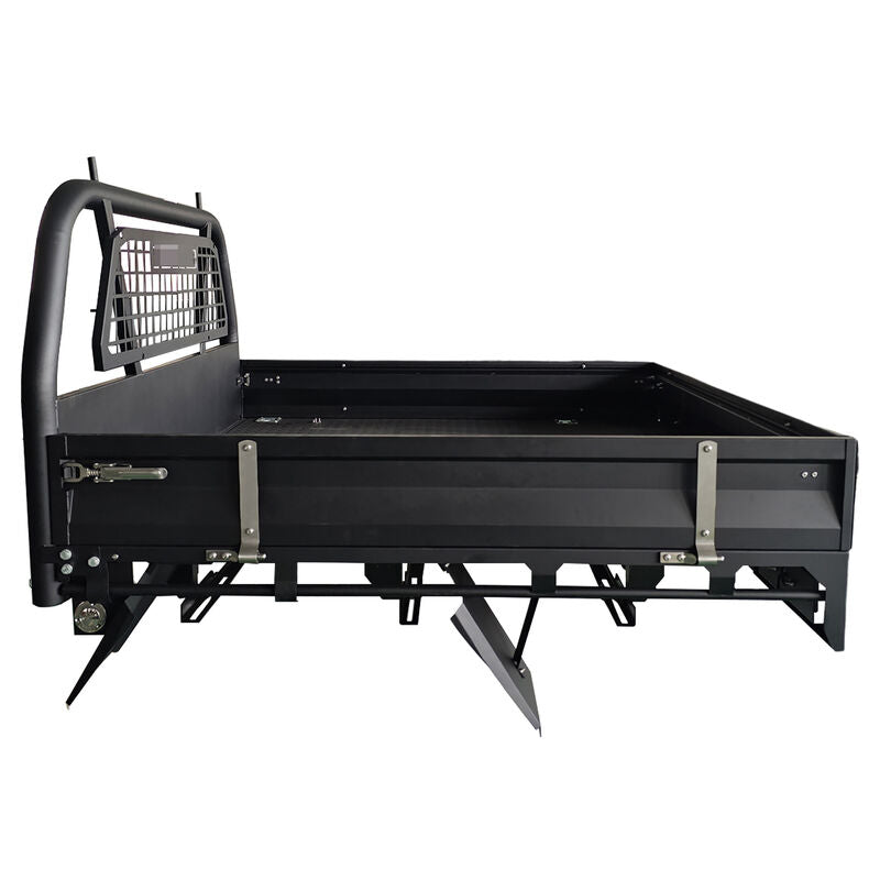 Black Powder Coated Heavy Duty Steel Flat Tray for Dual Cab Ute - image 3