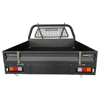 Black Powder Coated Heavy Duty Steel Flat Tray for Dual Cab Ute - image 4