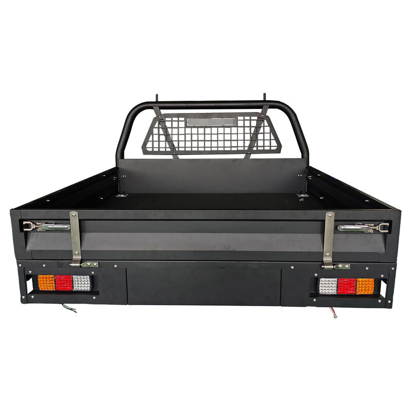 Black Powder Coated Heavy Duty Steel Flat Tray for Dual Cab Ute - image 4