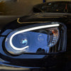 Black 3D LED Angle Eyes Projector Headlights Fit 03-05 Subaru Impreza WRX RX STI GD