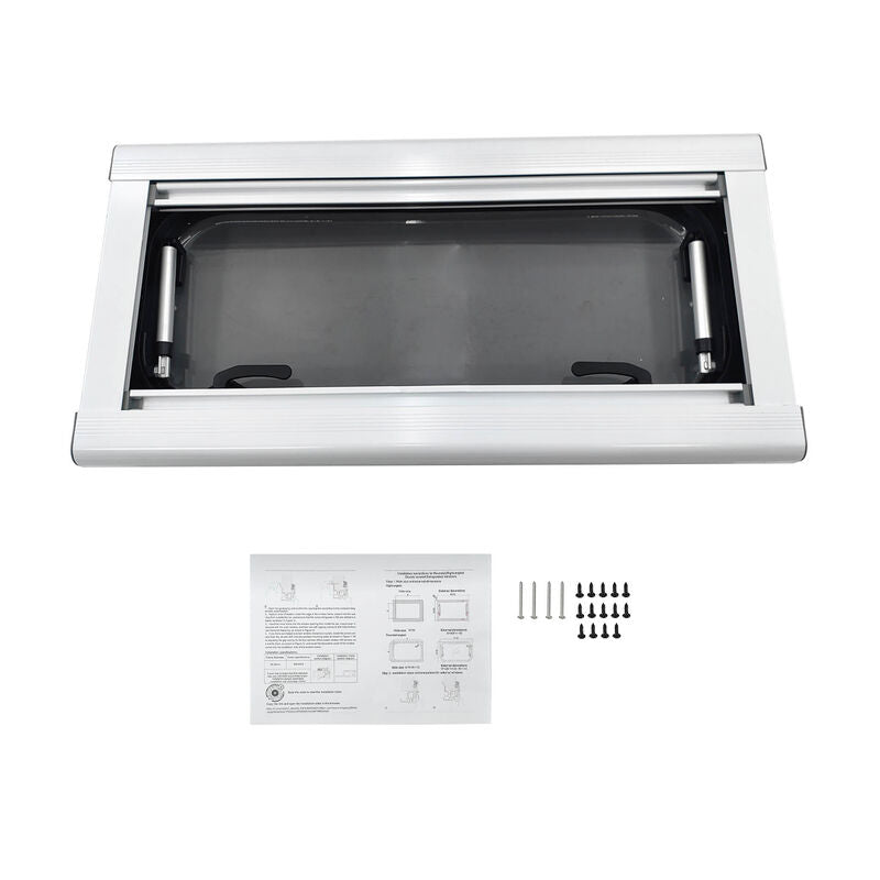 RV Caravan Push Out Flat Window Rounded Corner 300x700mm Fit For RVs Campers Mobile Homes - image 2