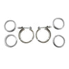 2 x 2.25" Inch V-Band Clamps 304 Stainless Steel Flange Exhaust Pipe