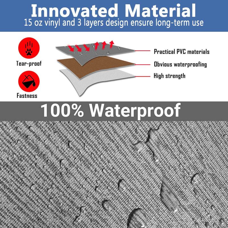 18 Ft Gray Fade Awning Vinyl Replacement Fabric Caravan Roll Out Awning - image 10