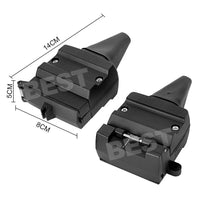 12 Pin Flat Trailer Socket Plug Set Connector Trailer Caravan Camper Adaptor - view 6