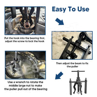 3 Jaw Pilot Bearing Puller Inner Wheel Gear Extractor Bushing Remover Tool Kit - view 9
