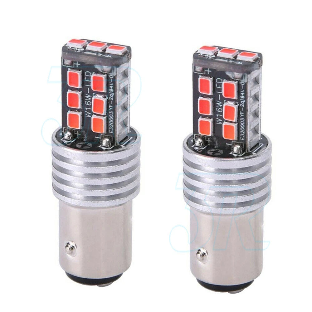 2X BAY15D 1157 P21/15W RED 15 For SAMSUNG 2835 LED BRAKE STOP TAIL LIGHT BULB - view 3