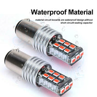 2X BAY15D 1157 P21/15W RED 15 For SAMSUNG 2835 LED BRAKE STOP TAIL LIGHT BULB - view 5