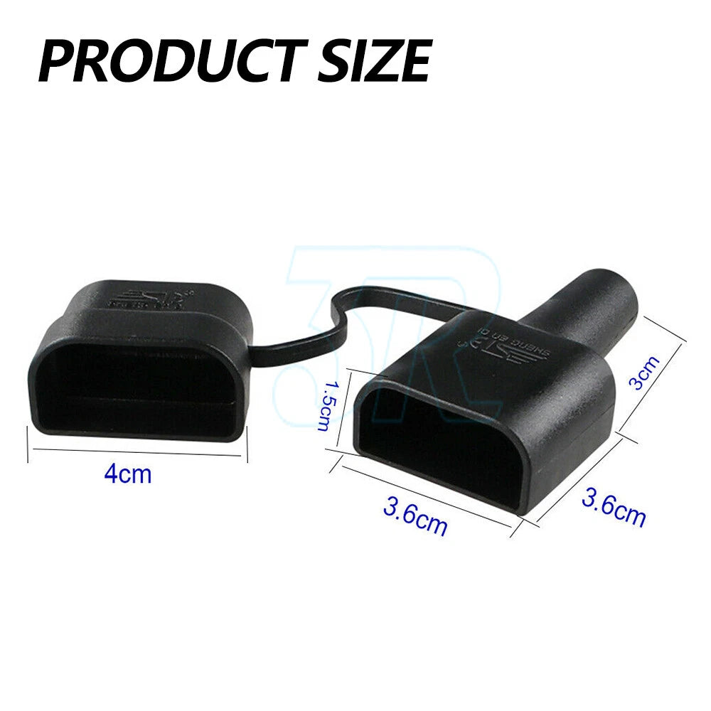 4pcs Waterproof 50A Anderson Plug dust cable sheath cover black with cap - view 2