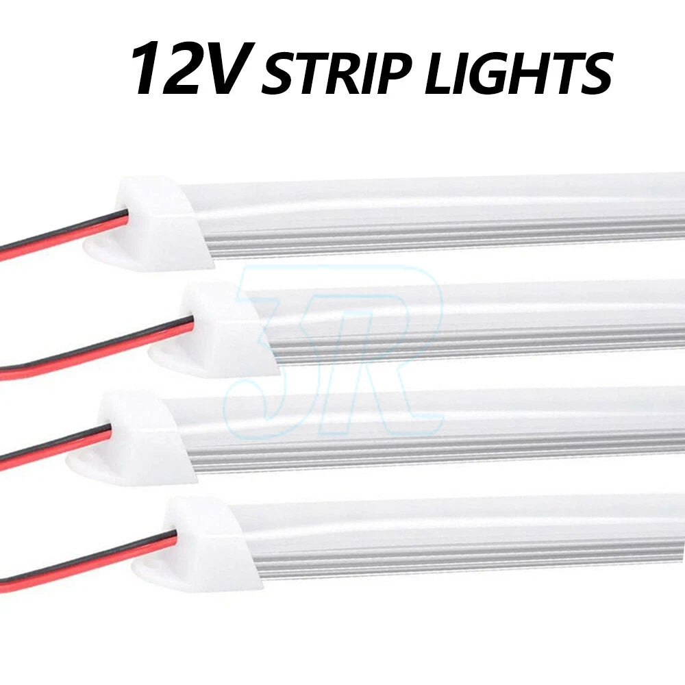 LED Strip Lights Cold White Car Interior Lamp 12V Light Bar Camping Caravan Boat - view 1