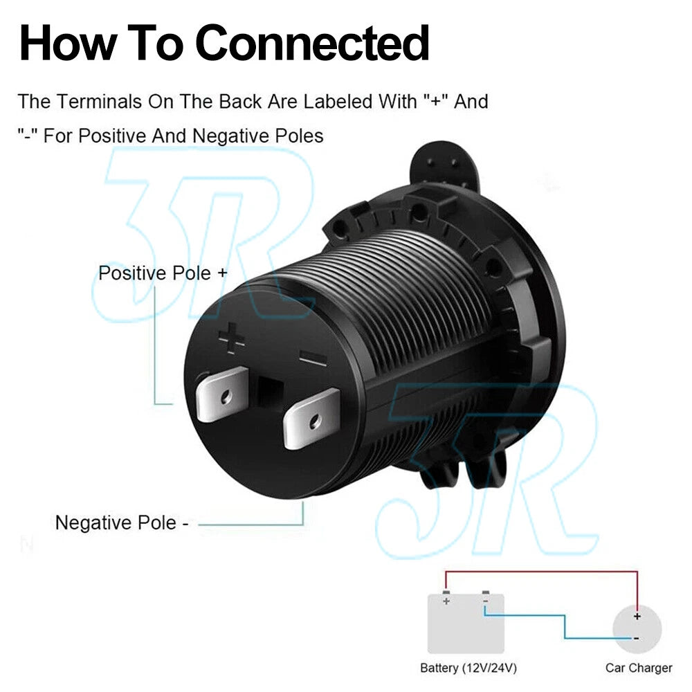 2X 12V Car Cigarette Lighter Socket Waterproof USB Charger Power Adapter Outlet - view 6