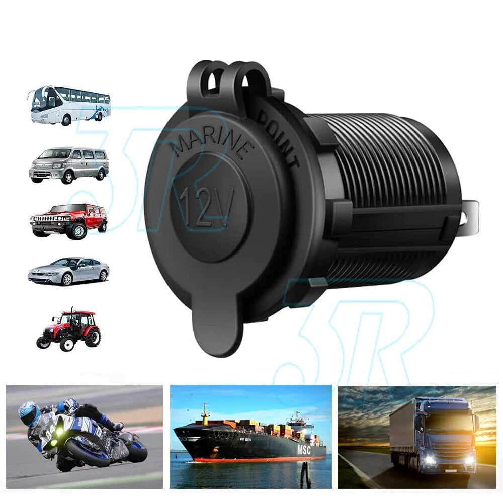 2X 12V Car Cigarette Lighter Socket Waterproof USB Charger Power Adapter Outlet - view 10