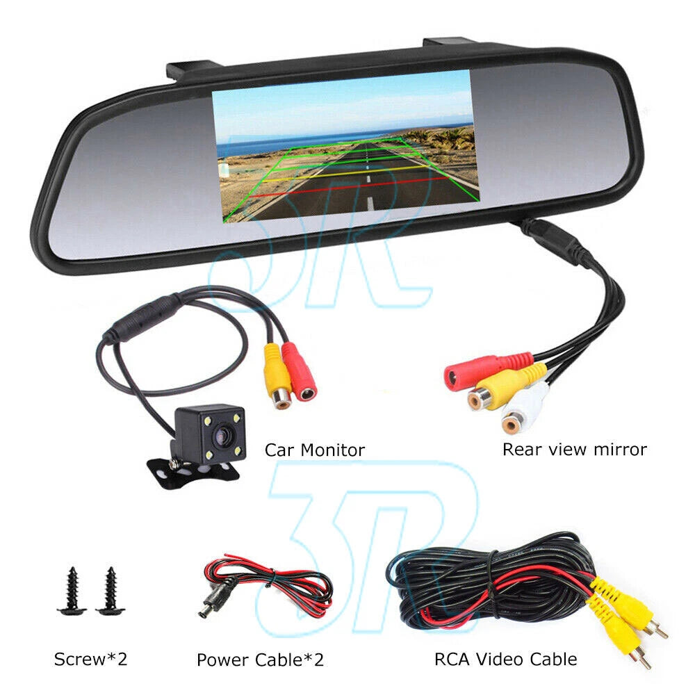 Reverse Camera 4.3in Reversing Camera Rear View Cam Kit Waterproof HD Camera - view 1