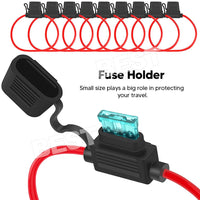10X 12V 30A Standard Blade Inline Fuse Holder with Water Proof Dustproof Cover - view 1