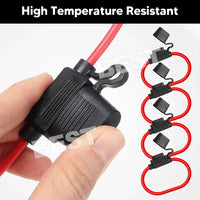 10X 12V 30A Standard Blade Inline Fuse Holder with Water Proof Dustproof Cover - view 3