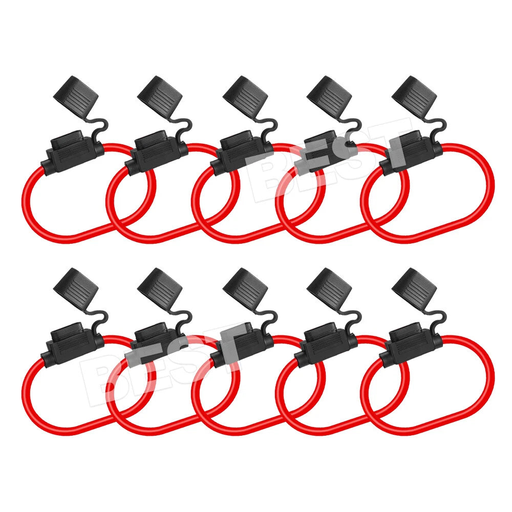 10X 12V 30A Standard Blade Inline Fuse Holder with Water Proof Dustproof Cover - view 8