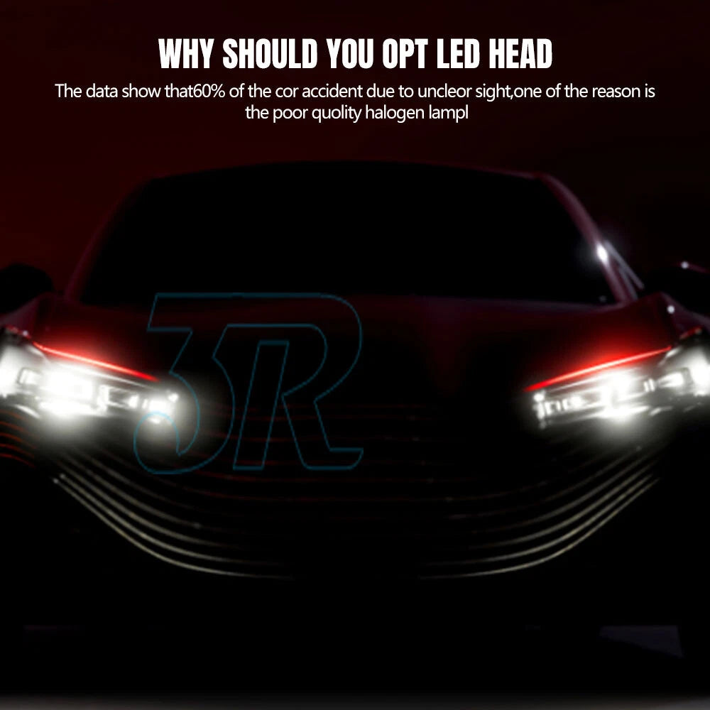 Pair H7 Car LED Headlight 70W 8000LM Bulbs Kit 6000K White High/Low Beam Lamps - view 2