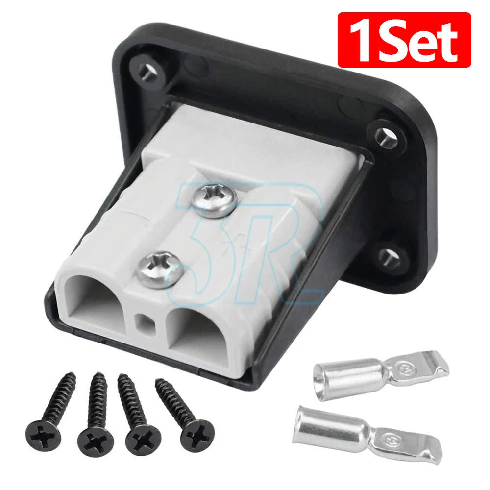 UP 8Set Flush Mount 50Amp Anderson Plug Mounting Bracket Panel Cover for Caravan - view 9