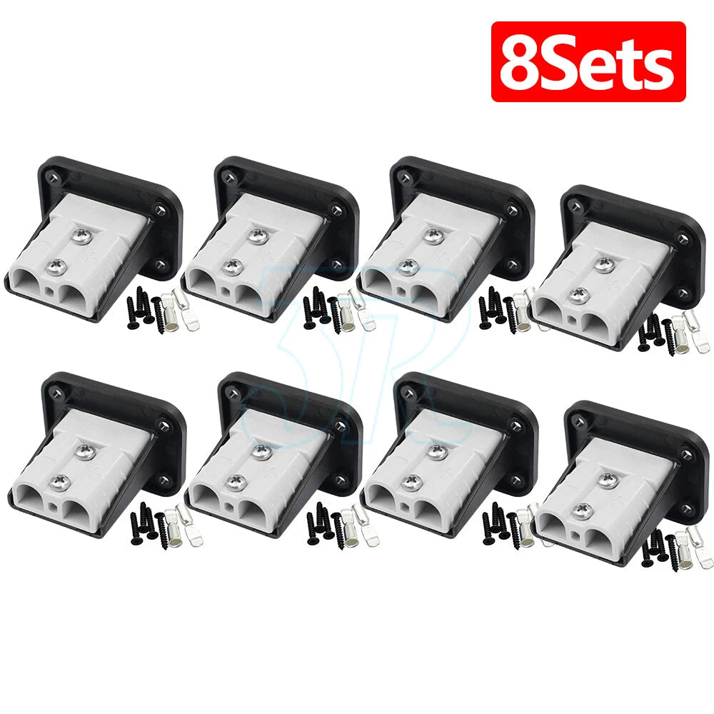 UP 8Set Flush Mount 50Amp Anderson Plug Mounting Bracket Panel Cover for Caravan - view 12