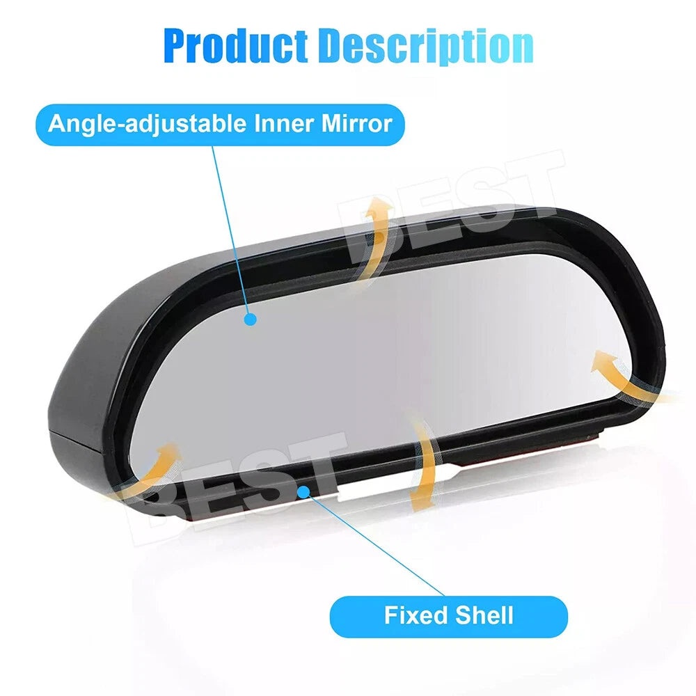 2x Adjustable Blind Spot Wide Angle Rear View Side Mirror for Universal Car - view 2