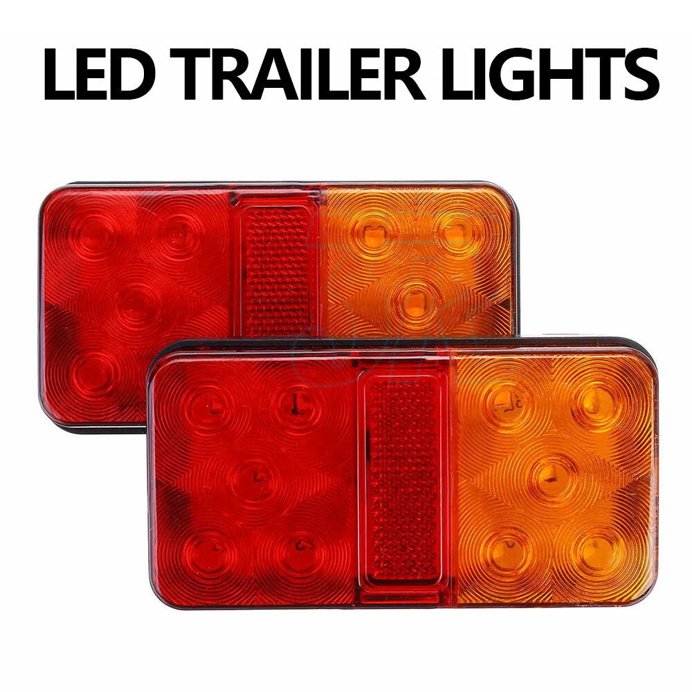 2X 10LED Tail Lights Trailer Ute Caravan Truck Stop Indicator rear LAMP 12V IP67 - view 1