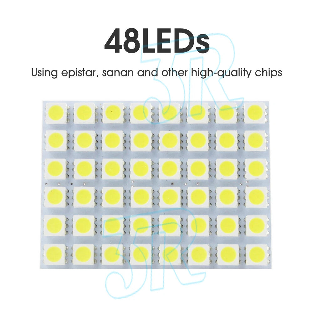 8X 48 LED 3528 SMD Car WHITE Lights Panel Bulb Lamp T10 BA9S Dome Festoon - view 2