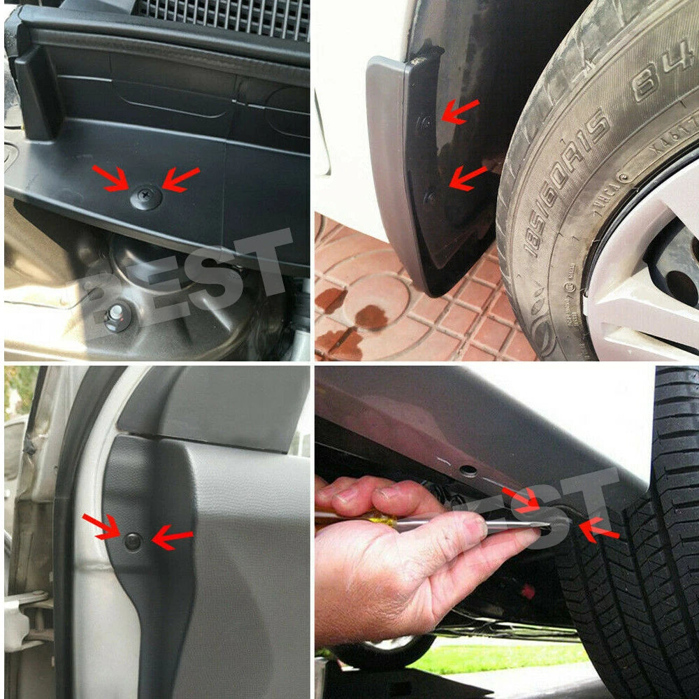 100XCar Plastic 8MM Scrivet Screw Clips Fit Door Boot Trim Panels Bumper Fastene - view 6