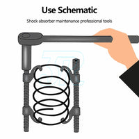 2X Coil Spring Shock Compressor Heavy Auto Remover Installer Suspension Tool Kit - view 2