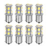 8X White BAY15D 13SMD LED 1156 Car Tail Brake Stop Tail Light Bulb Globe 12v