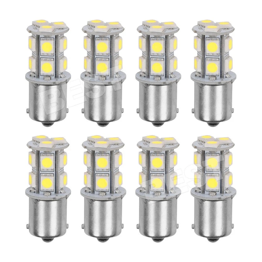 8X White BAY15D 13SMD LED 1156 Car Tail Brake Stop Tail Light Bulb Globe 12v - view 1