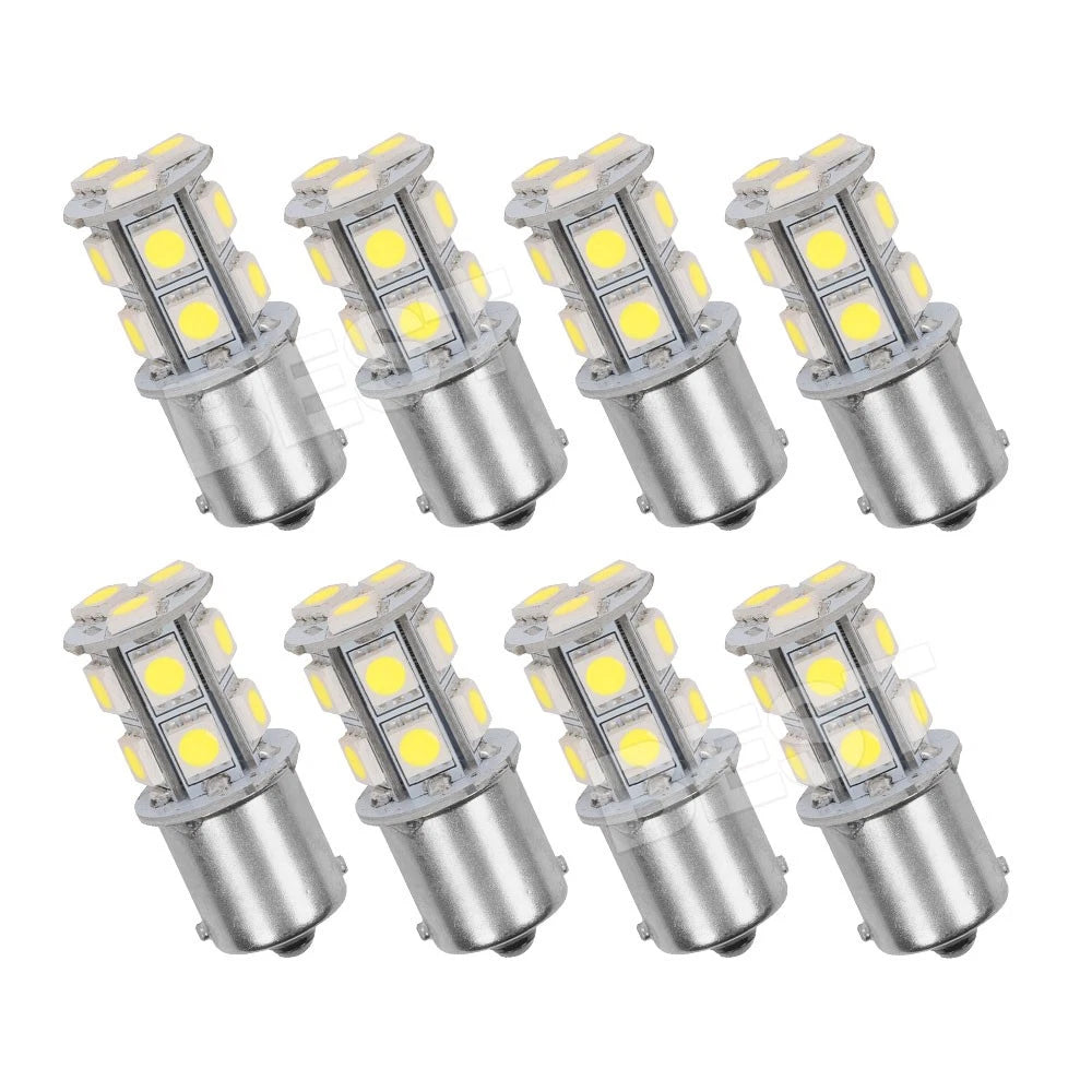 8X White BAY15D 13SMD LED 1156 Car Tail Brake Stop Tail Light Bulb Globe 12v - view 8